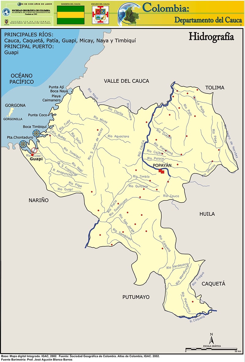 mapa de rio cauca