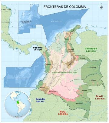 Fronteras De Colombia Terrestres Y Maritimas Limites Y Tratados